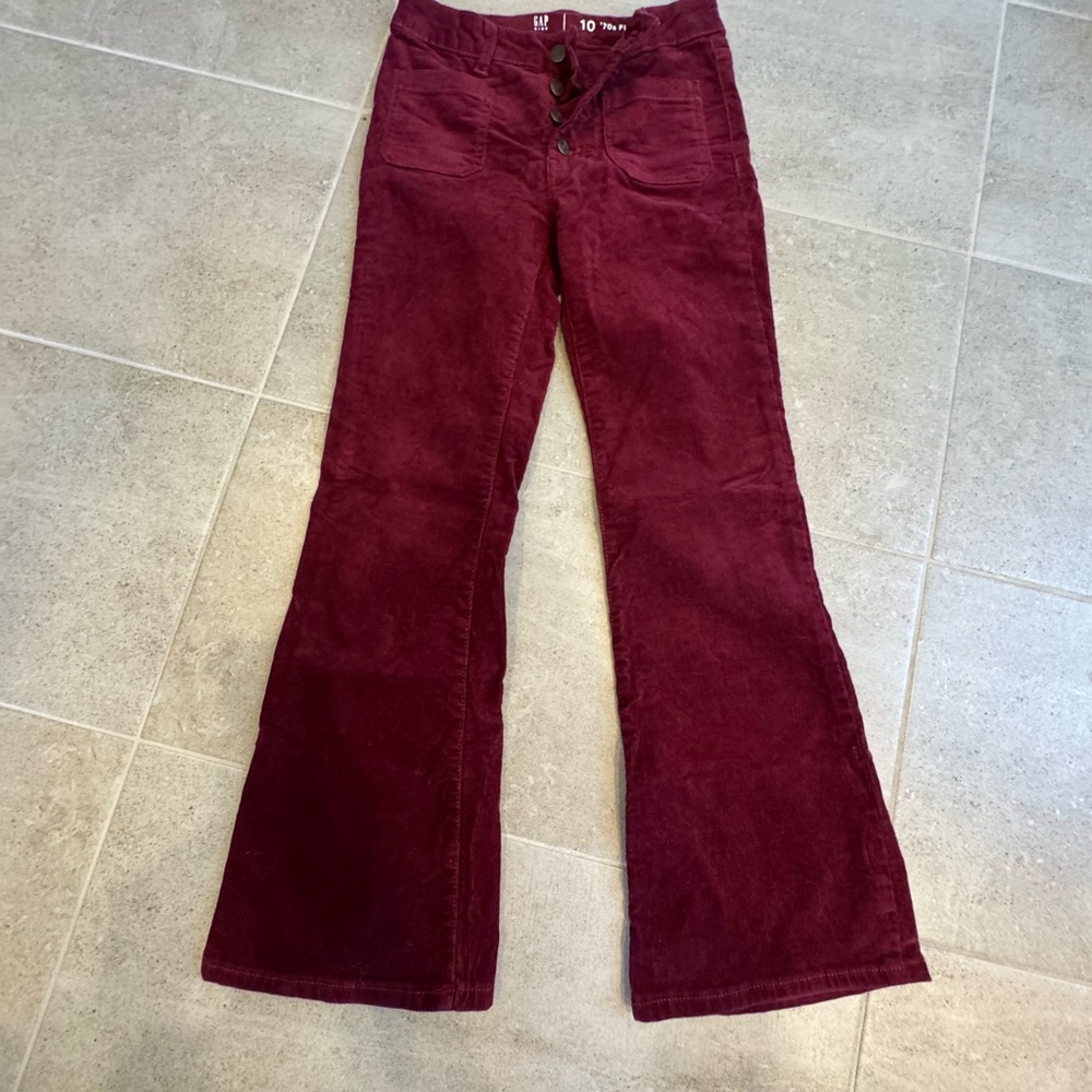 J.Crew girls burgundy corduroy pants